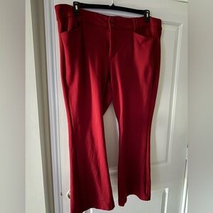 Red Flared Pants